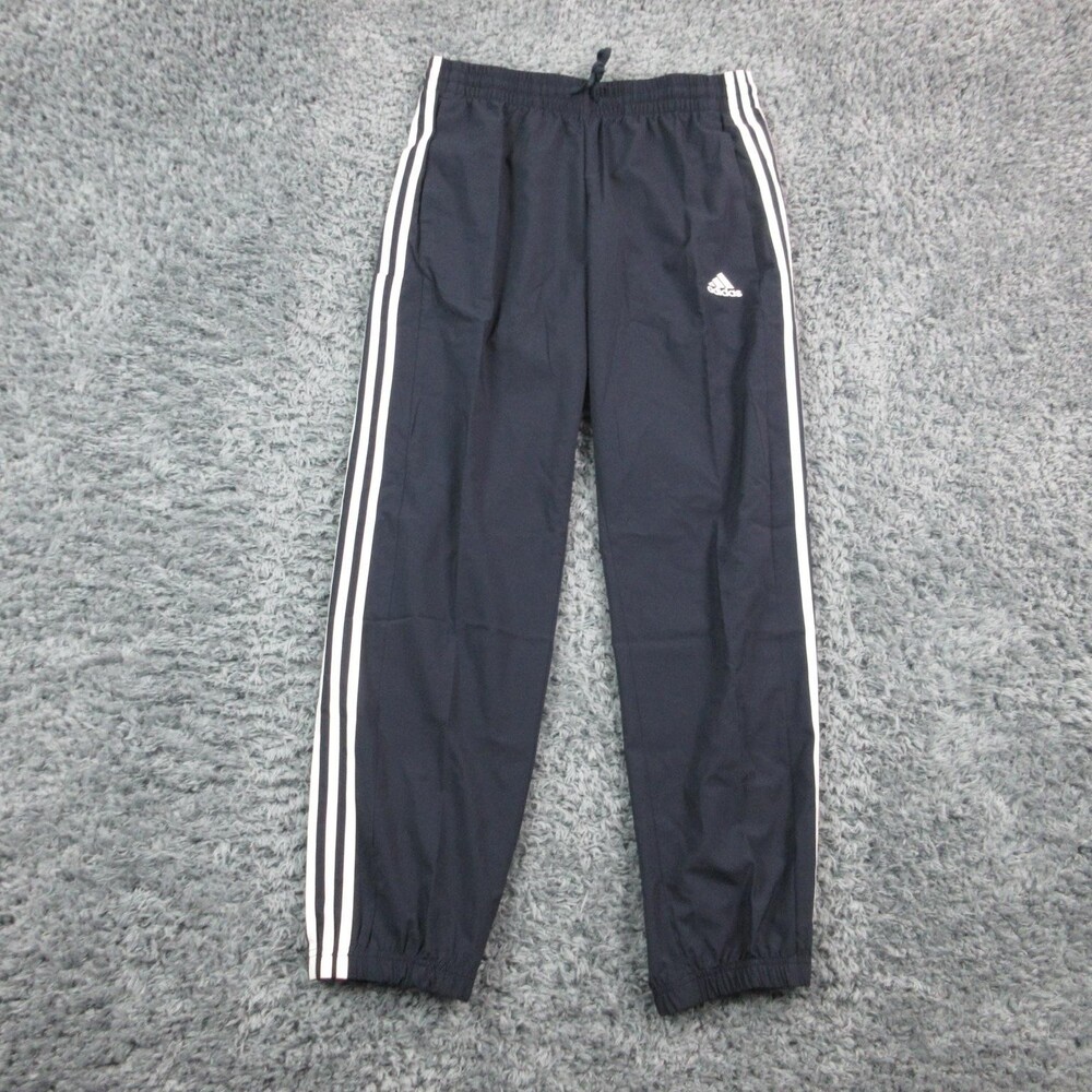 Adidas Pants Mens Large Blue White 3 Stripe Regular Tapered Athletic 32x30* NWT